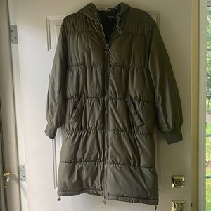 Topshop Olive Green Puffer Jacket